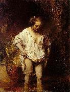 REMBRANDT Harmenszoon van Rijn Bathing woman, modelled by Hendrickje, painting